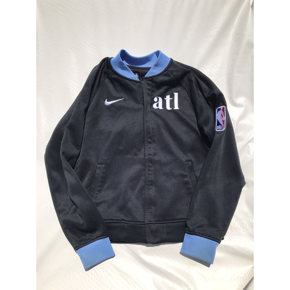 Nike Atlanta Hawks NBA City Edition Dri-Fit Jacket Black Blue Size M